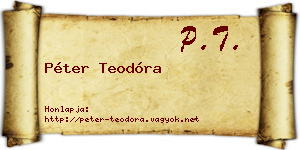 Péter Teodóra névjegykártya