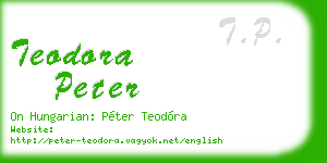 teodora peter business card