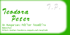 teodora peter business card